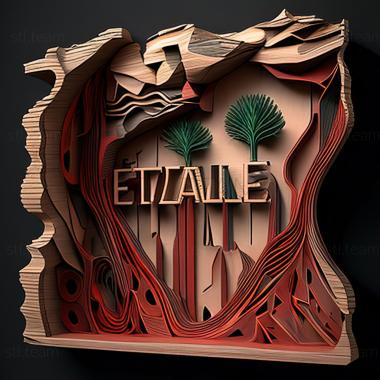 3D model Palestine State of Palestine (STL)